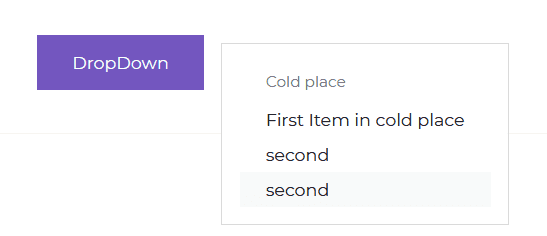 Bootstrap Dropdown Menu with Header
