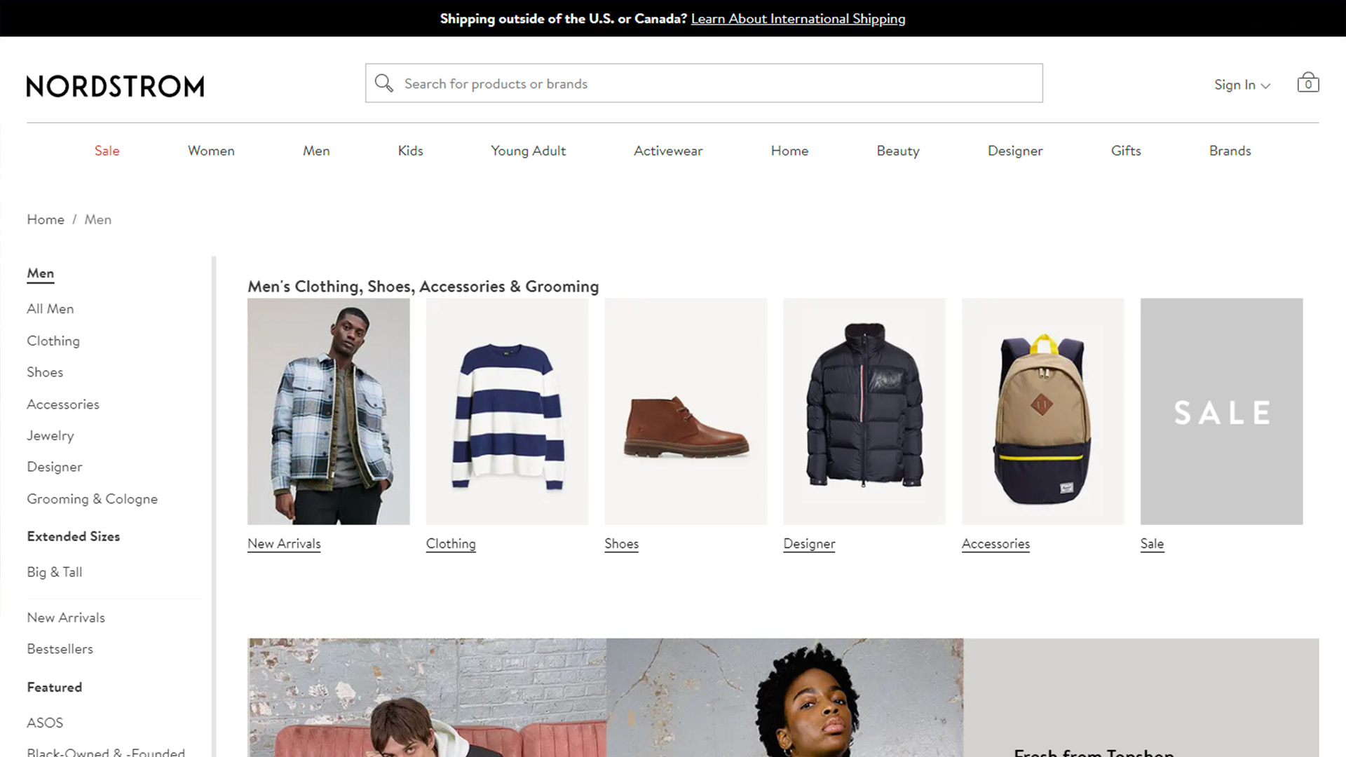 Retail Clothing Website Design
