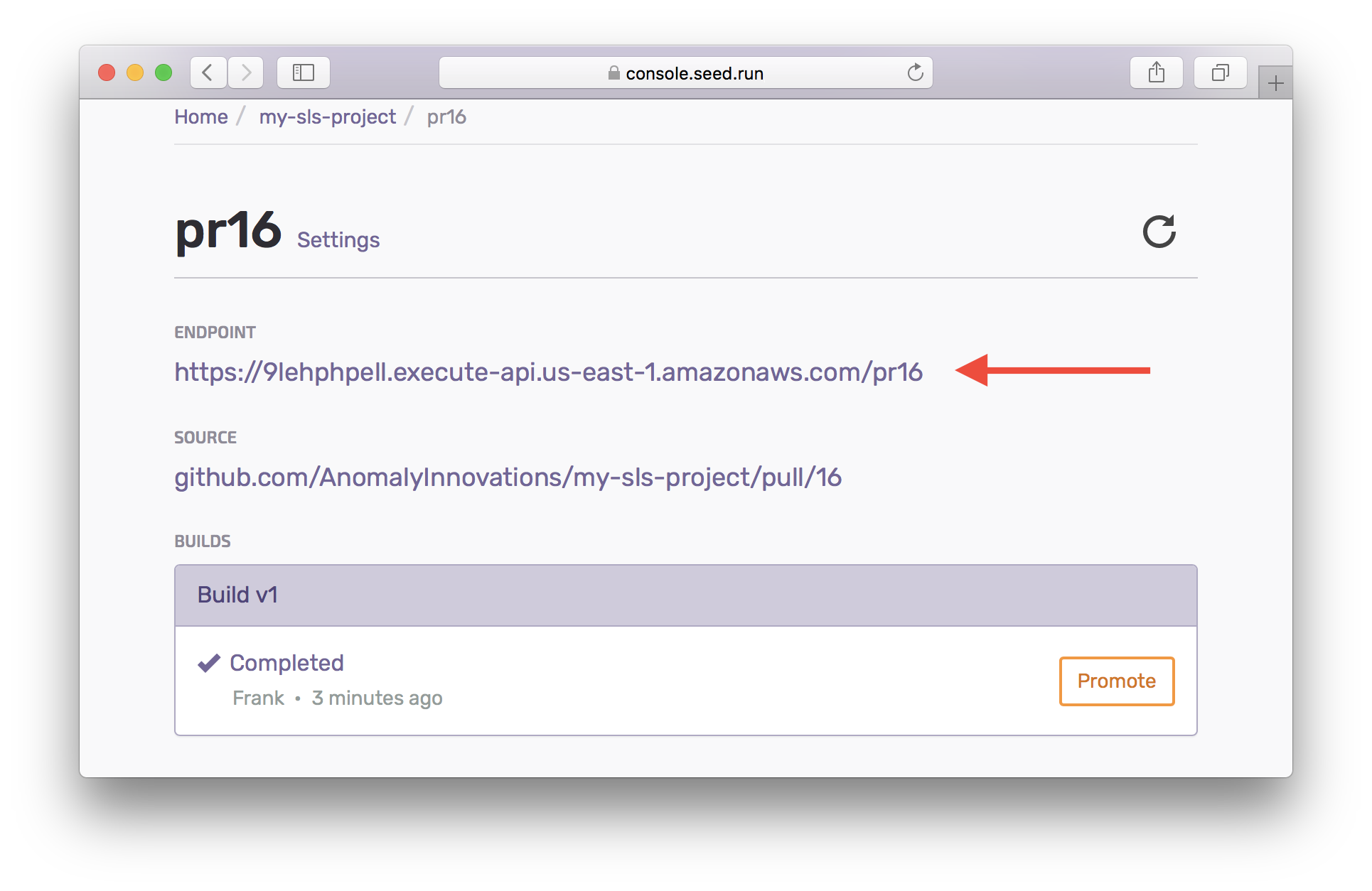 Pull Request Stage Built