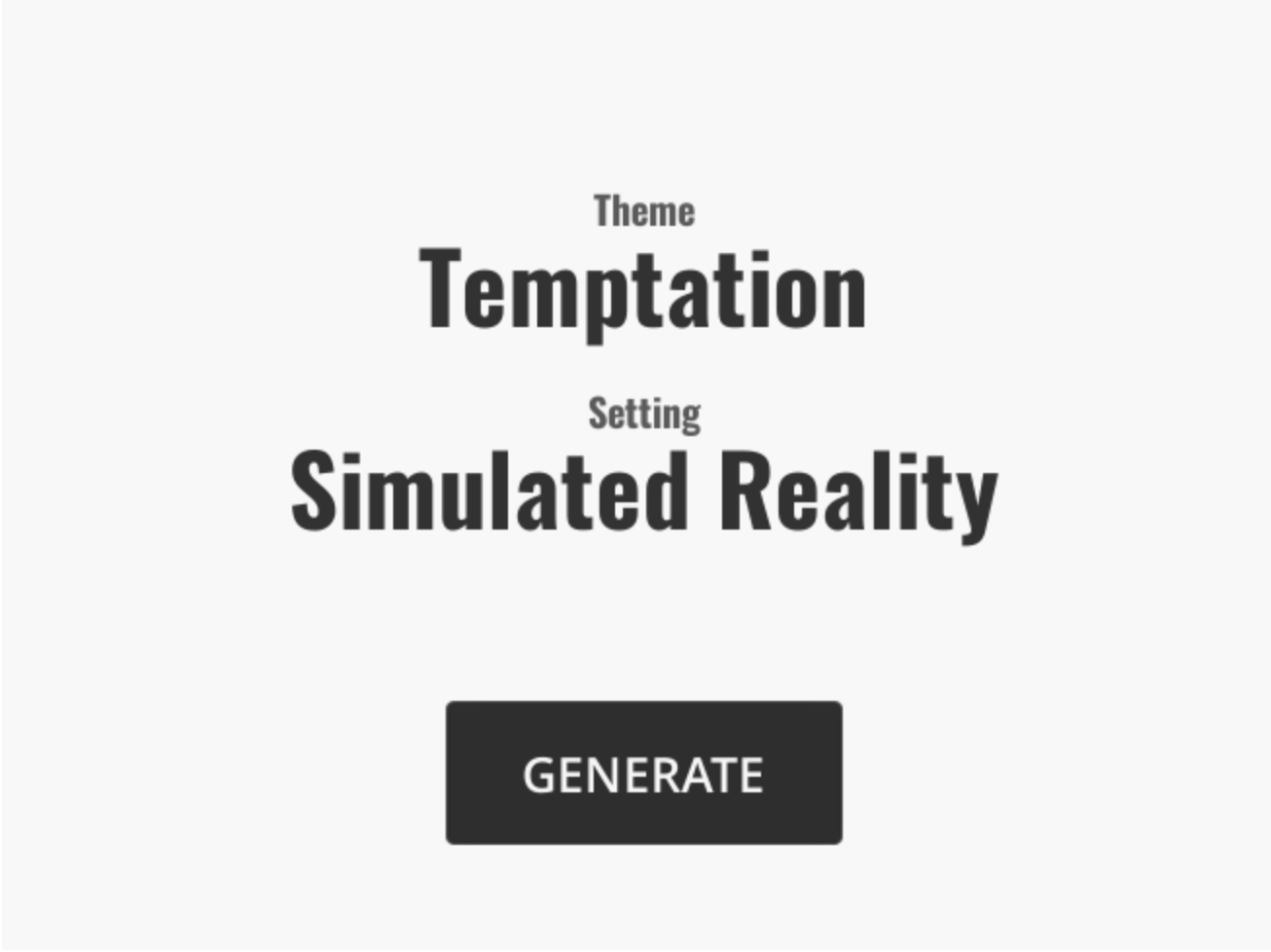 Tool: Story Theme and Setting Generator