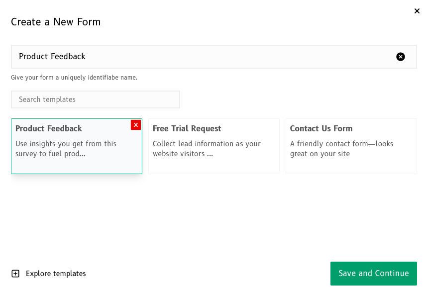 Feature roll-out - Form Templates - Formsure