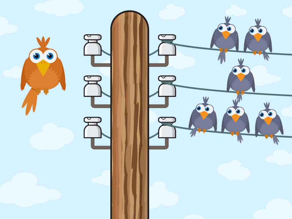 Why don't Birds on a wire get a shock? Why don't Birds on a wire get a shock?
