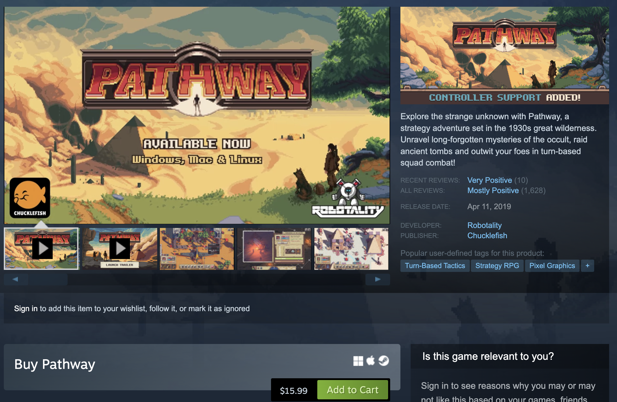 Steam Game Page With Reviews and Price