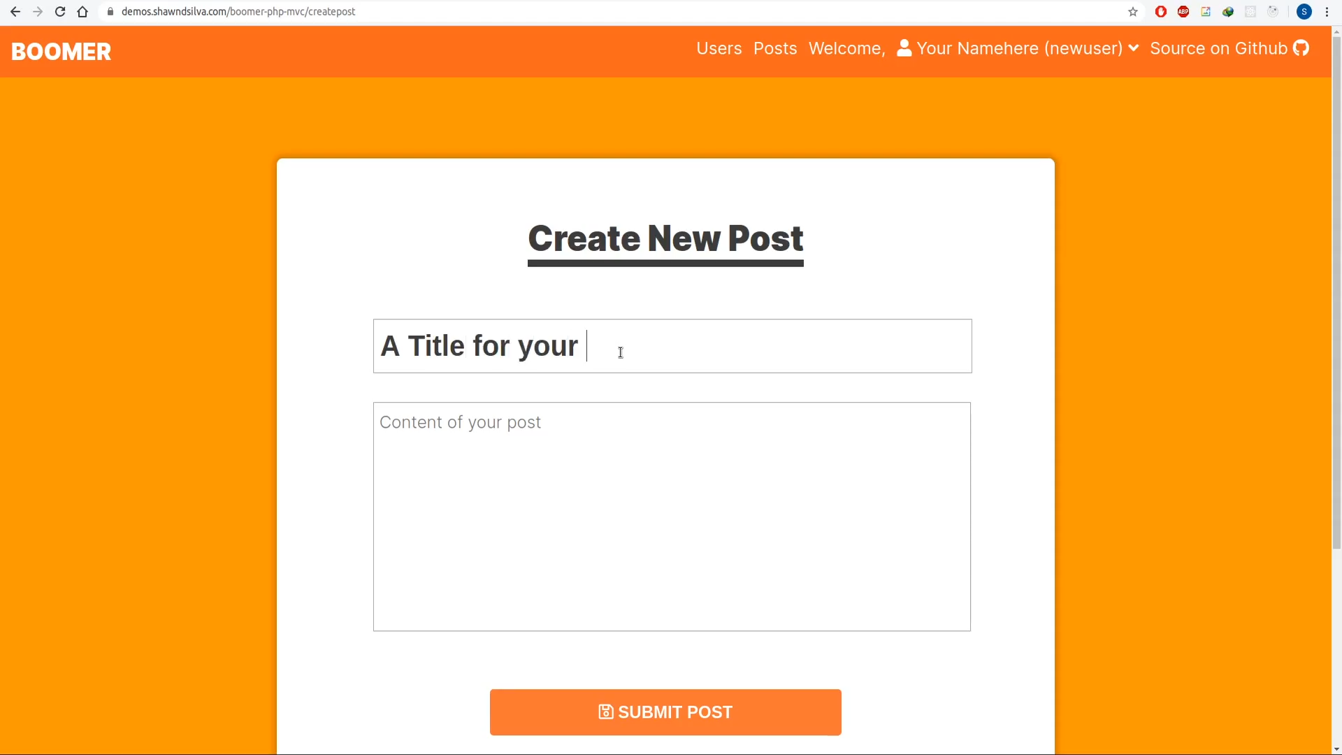  Create a Blog post 