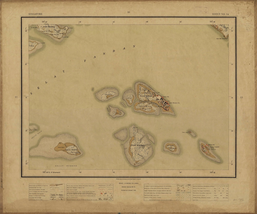A map of several islands.
