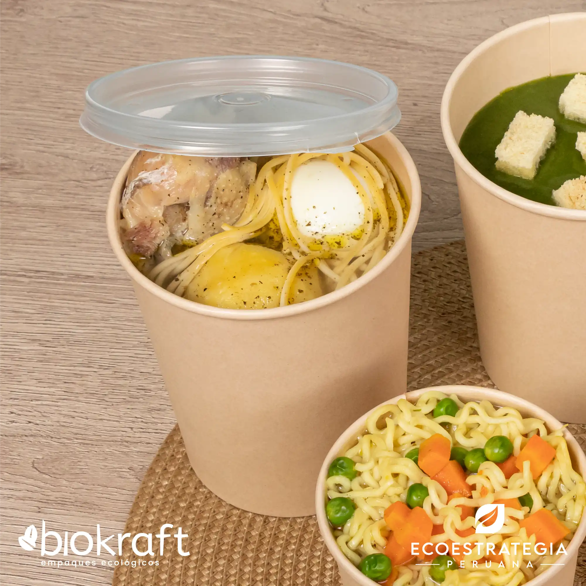 Este bowl sopero biodegradable de 32 oz es a base de fibra de bambu. Envases descartables con gramaje ideal, cotiza tus empaques, platos y tapers para helados