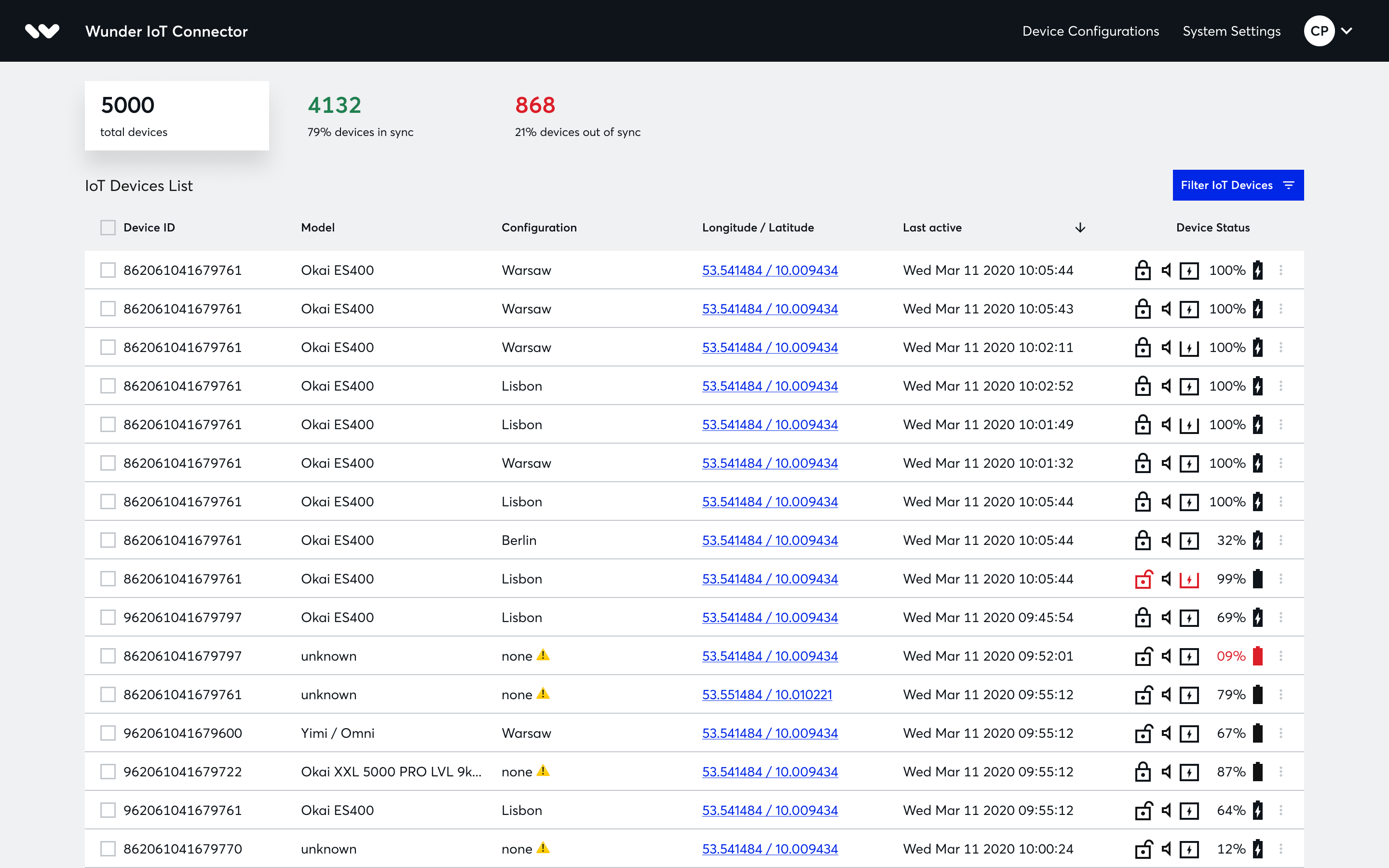 App screenshot for Wunder IoT Connector 1