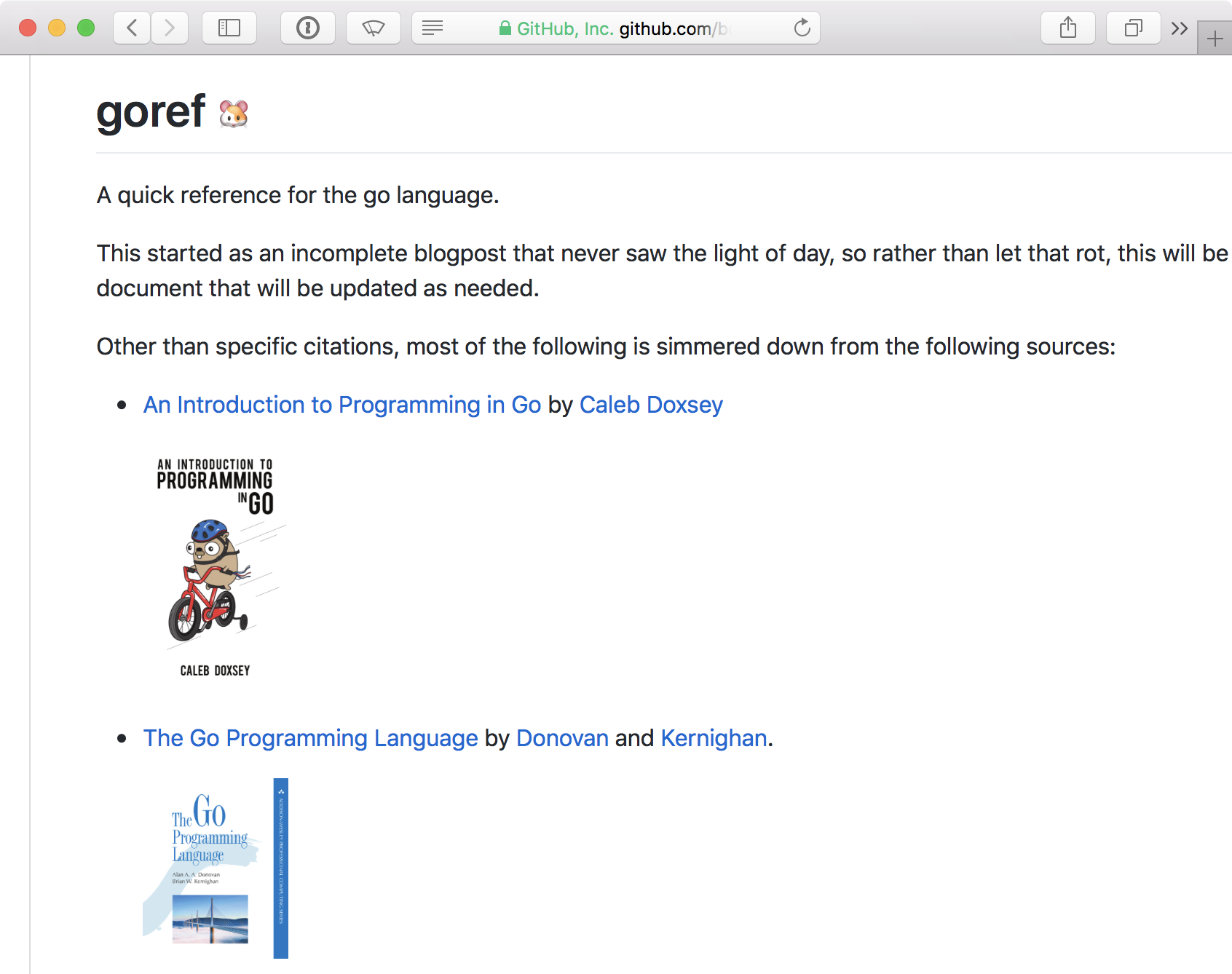 Screenshot of goref