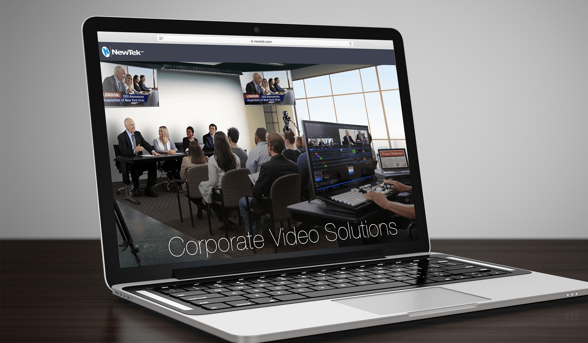 NewTek Website Laptop