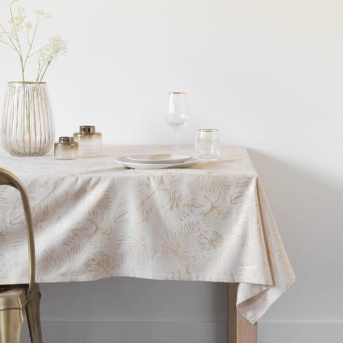 Nappe blanche ourlet biais