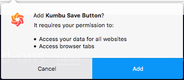 Kumbu add-on for Firefox