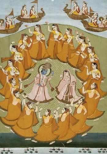 Krishna y Radha danzando. Rasalila
