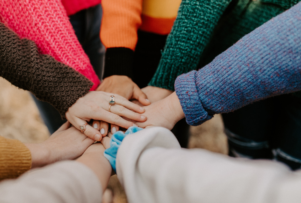 People holding hands