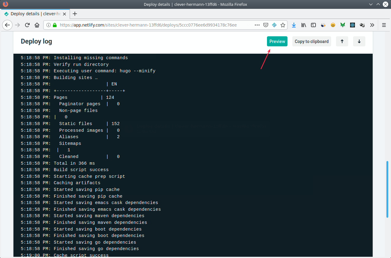 Log deploy