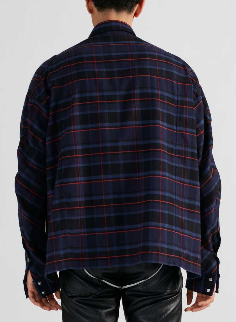 Tahir Shirt Jacket, back view. GmbH AW22 collection.