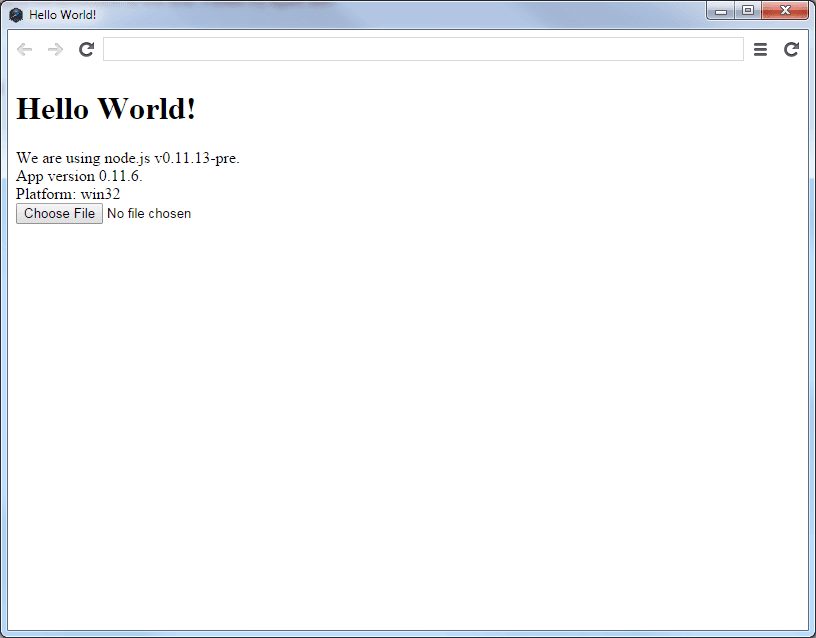 node-webkit application screenshot