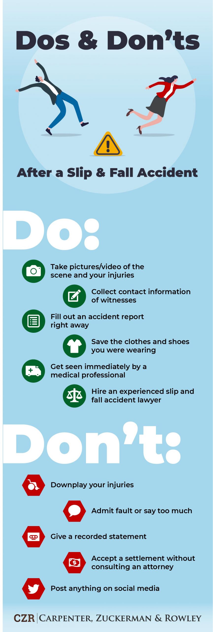 Dos and Don'ts After a Slip and Fall Accident