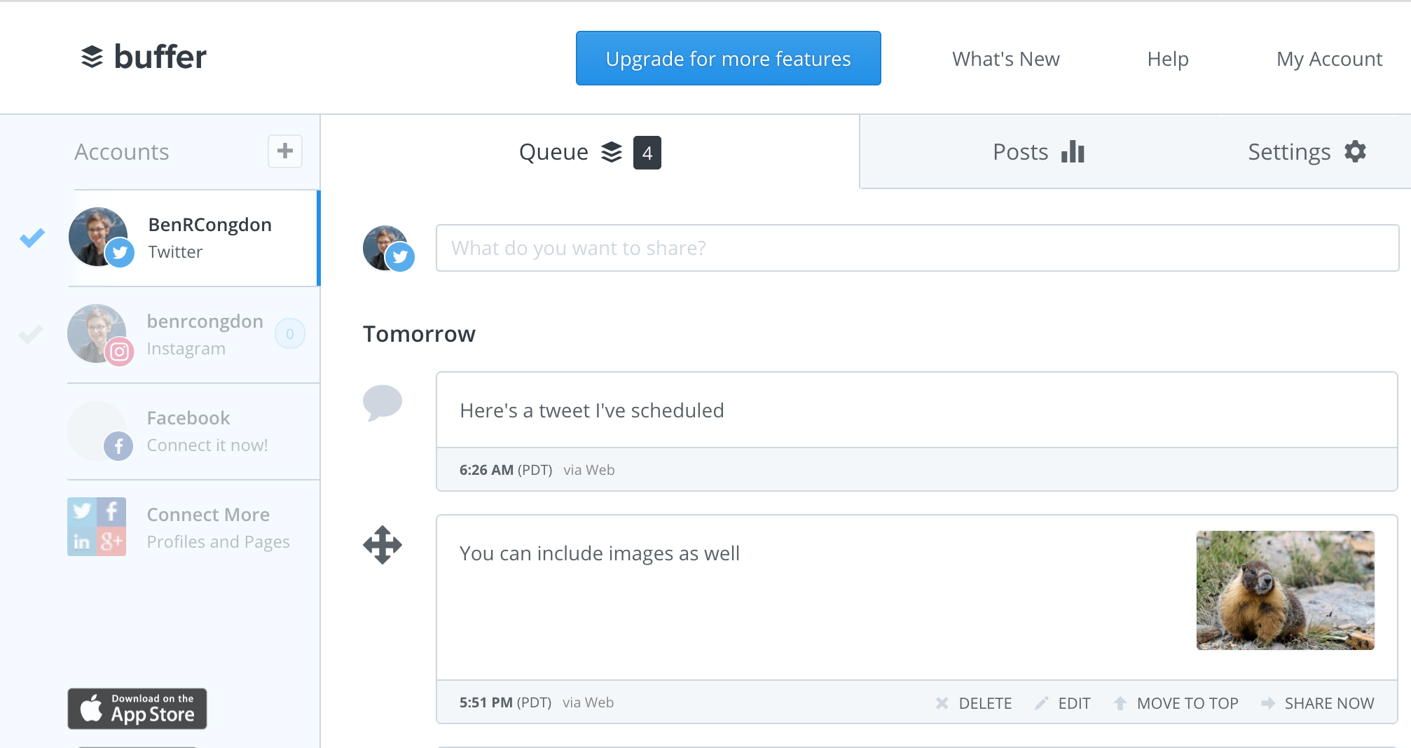 Buffer Dashboard
