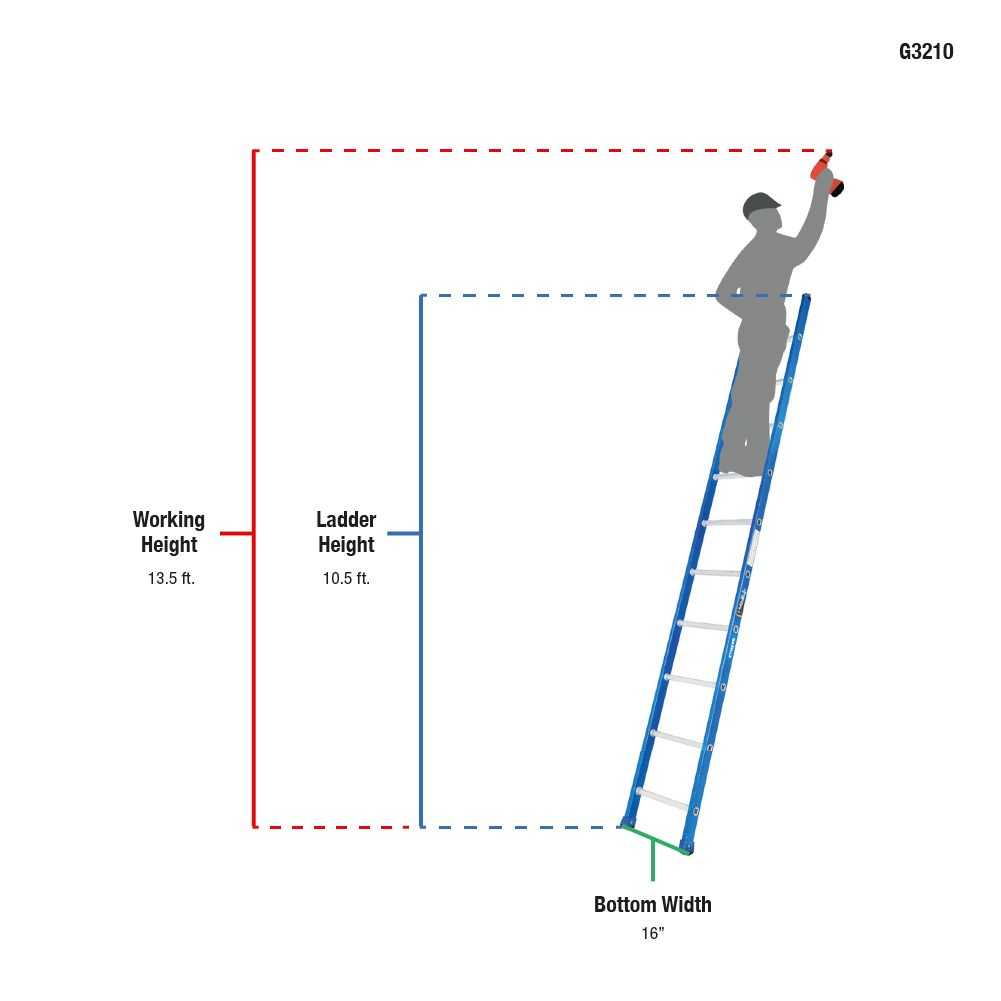 G3210 10ft Fiberglass Straight Ladder (3.2m)