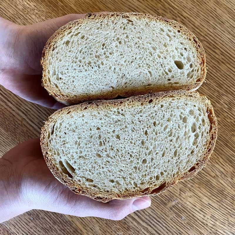 Joining the bread club. I didn’t know you’re not supposed to knead sourdough 🤷🏻‍♀️, but it’s still tasty. Turned out pretty well given I worked off of…
