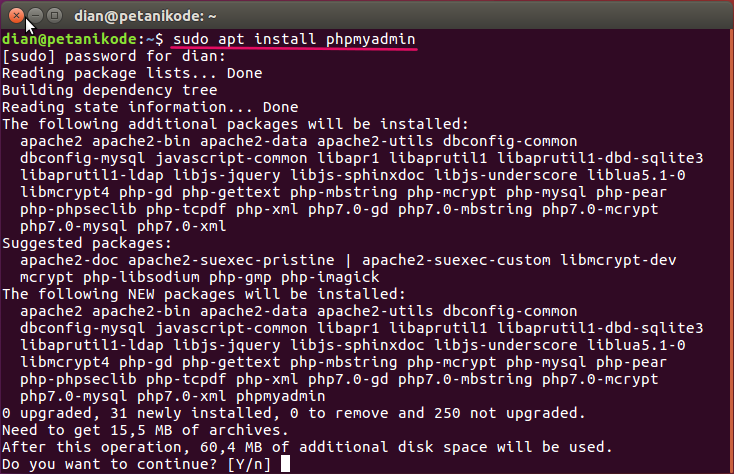 Install PHPmyadmin on Linux