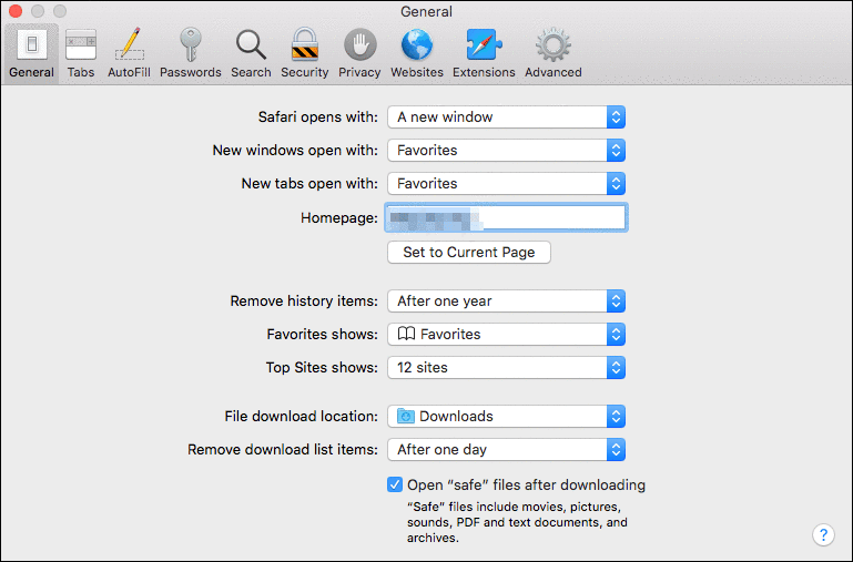 Safari的设置方法