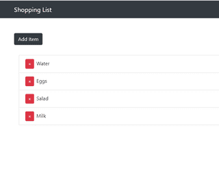Screenshot of Project - MERN Shopping List