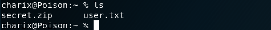 HackTheBox Poison - Owned user charix