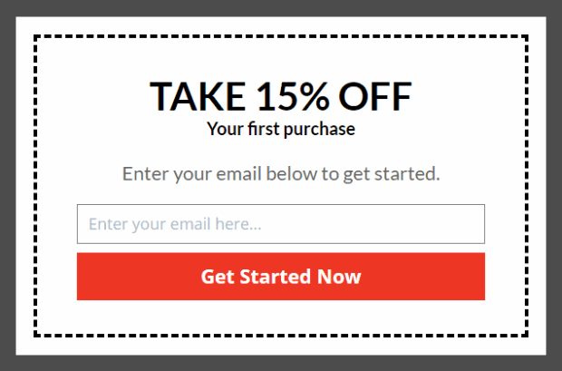 15% off First purchase
