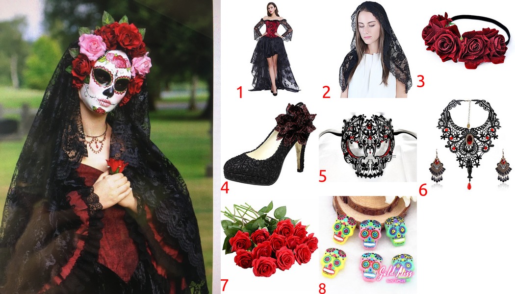 La Calavera Catrina Costume for Cosplay & Halloween