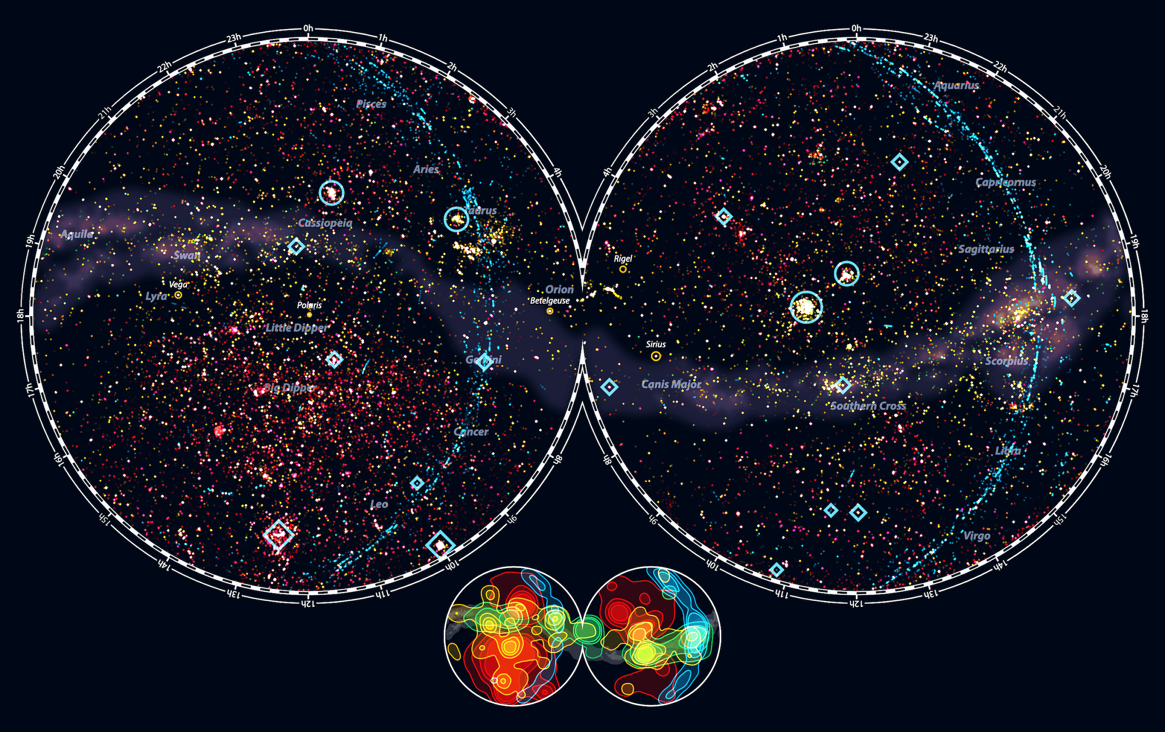 Werkloos uniek Tot ziens A sky map of the Hubble Space Telescope's observations | Visual Cinnamon
