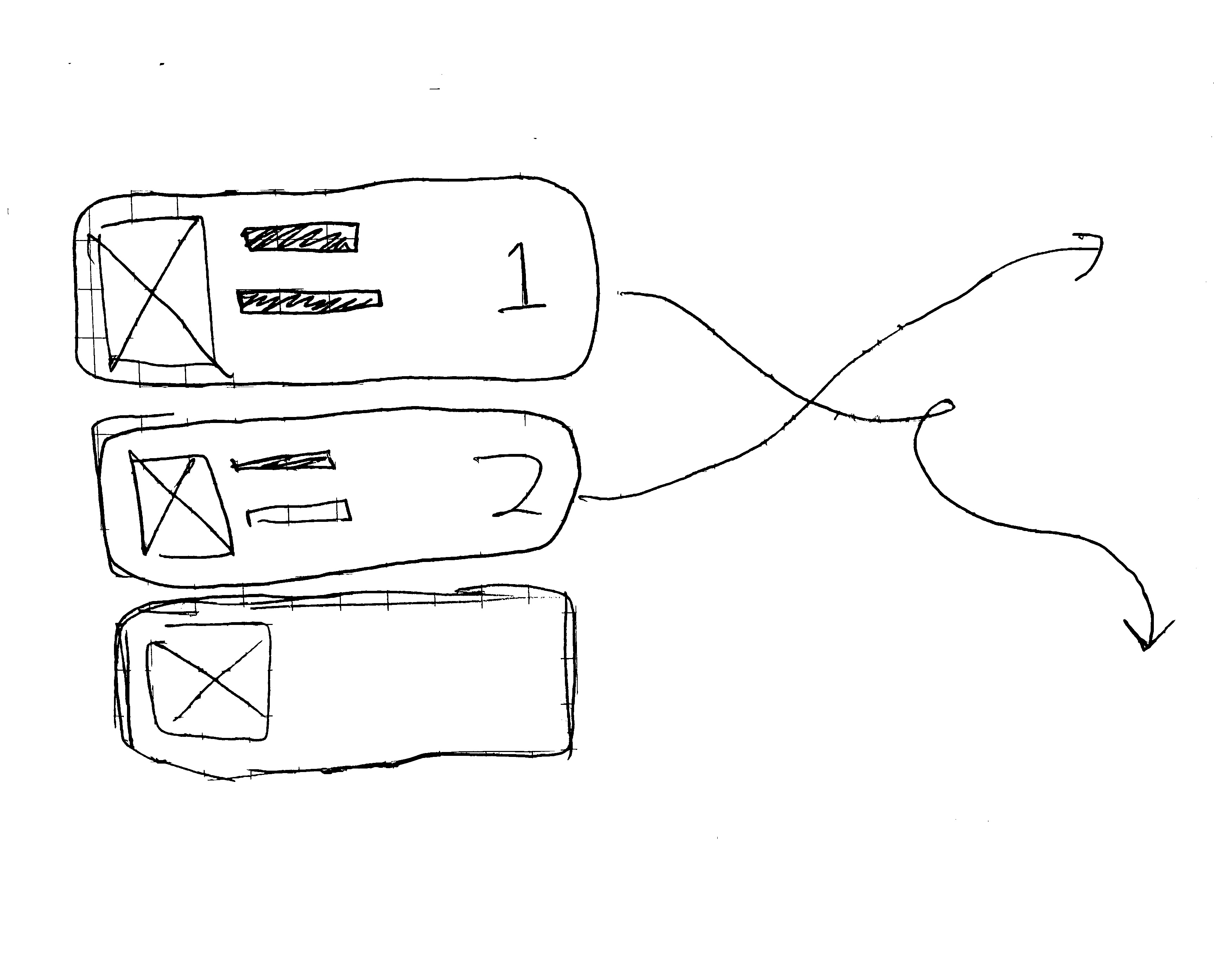 a pencil sketch of UI movement
