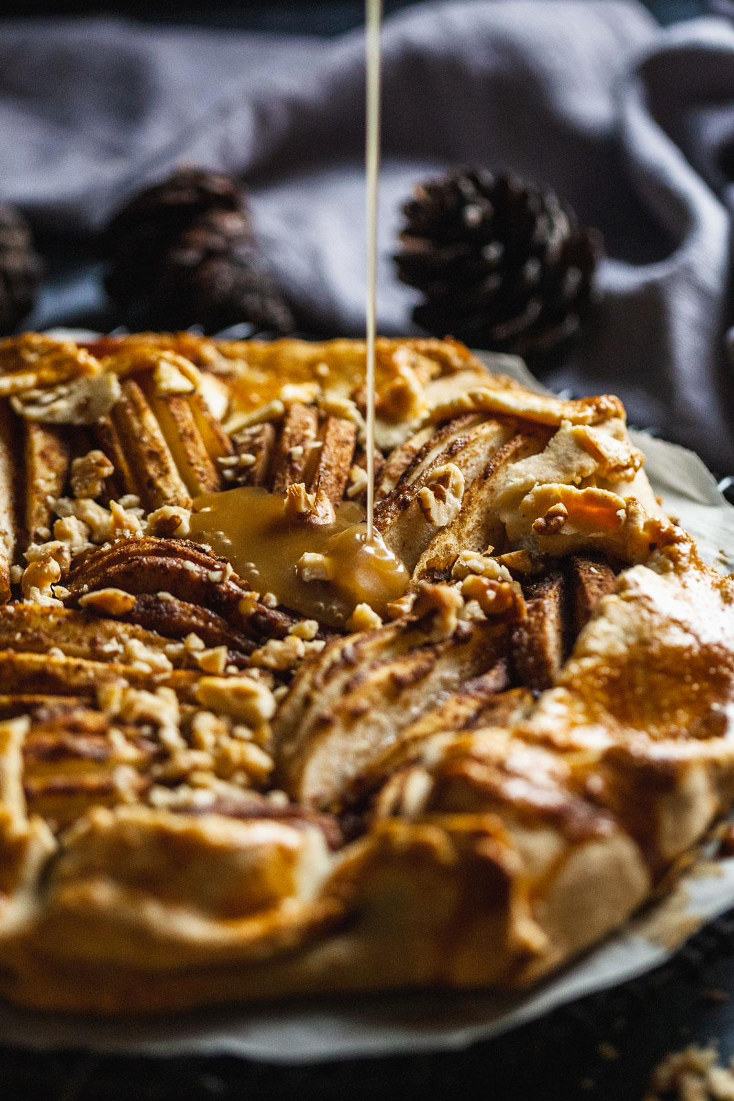 Spiced Pear Galette With Salted Maple Glaze