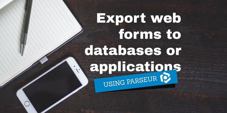 Export web forms to any database or application cover image
