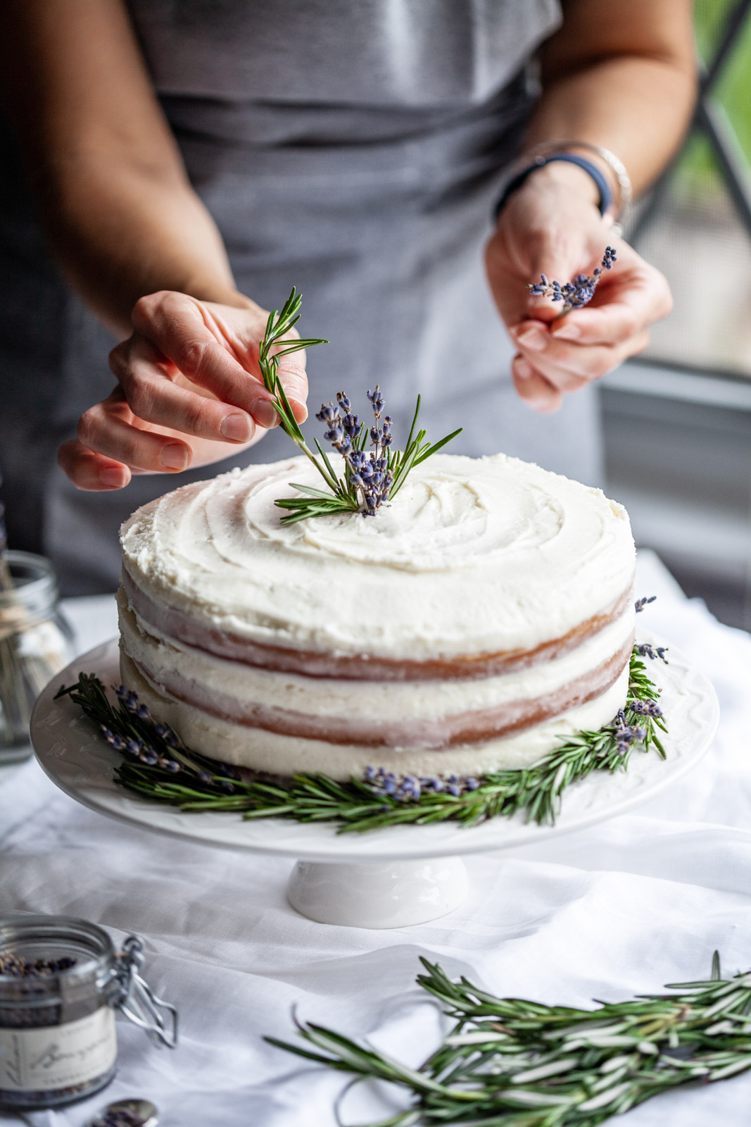 Rosemary Lavender Cake With a Lavender Buttercream