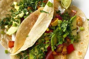 Roasted veggie tacos