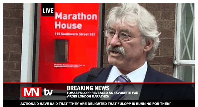 Screenshot from a flattering video by Marathon News. As someone commented, "be wary of the killer sprint" :-) Maraton News video screenshot