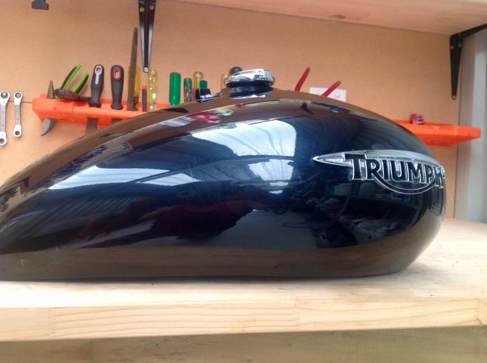 Triumph Motorcycle - Fuel Tank - After