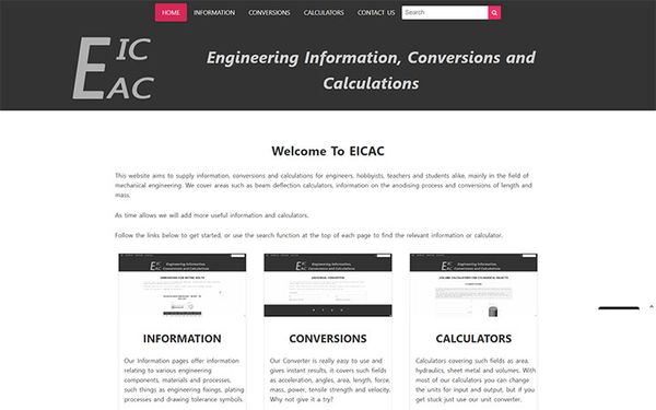 EICAC website frontpage