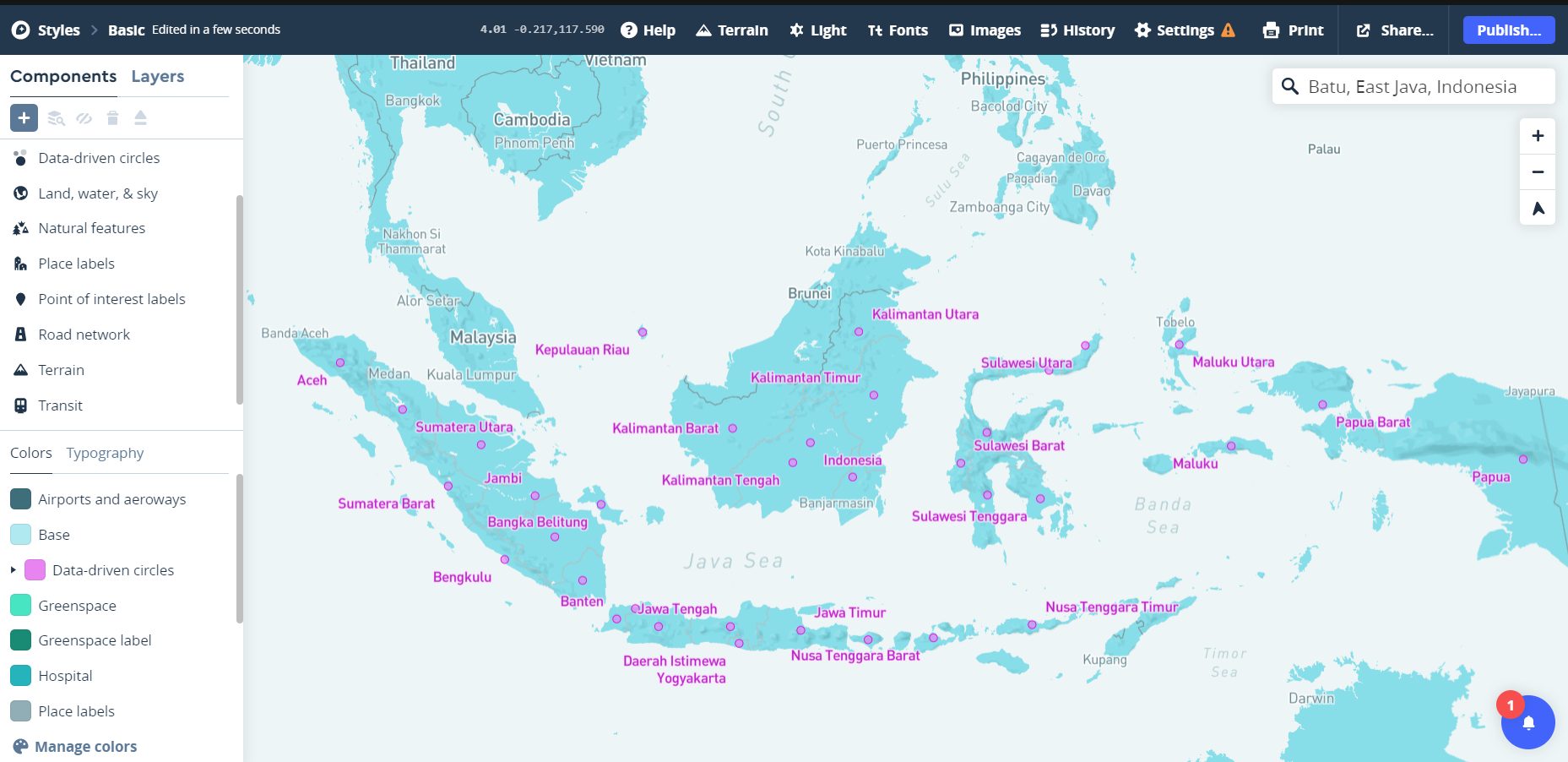 peta indonesia dengan provinsi