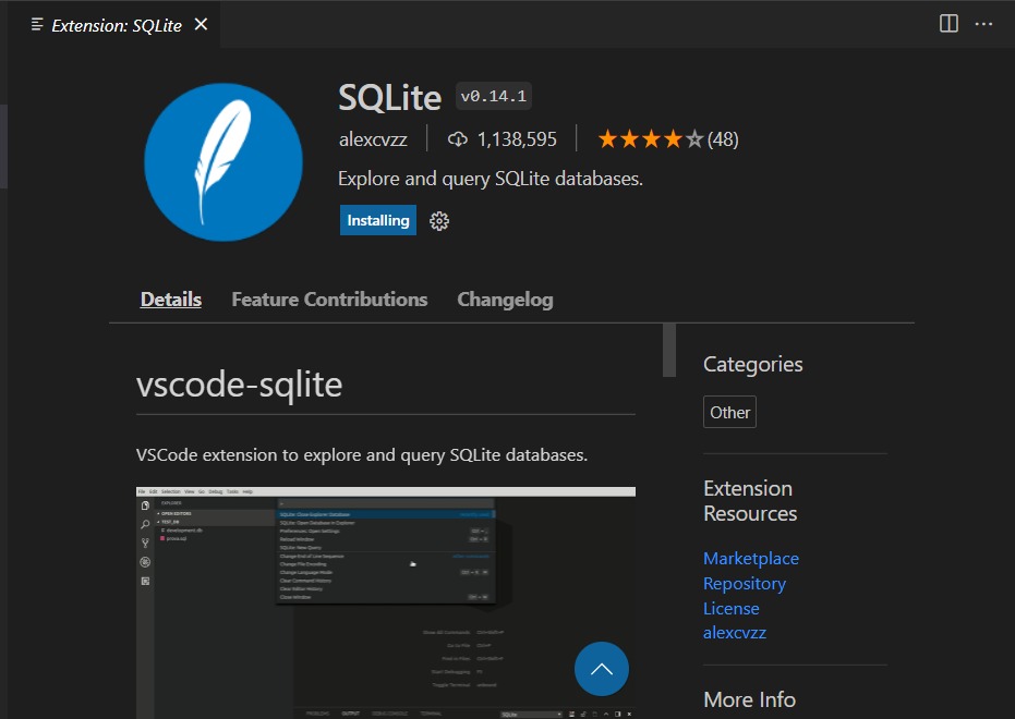 SQLite 설치
