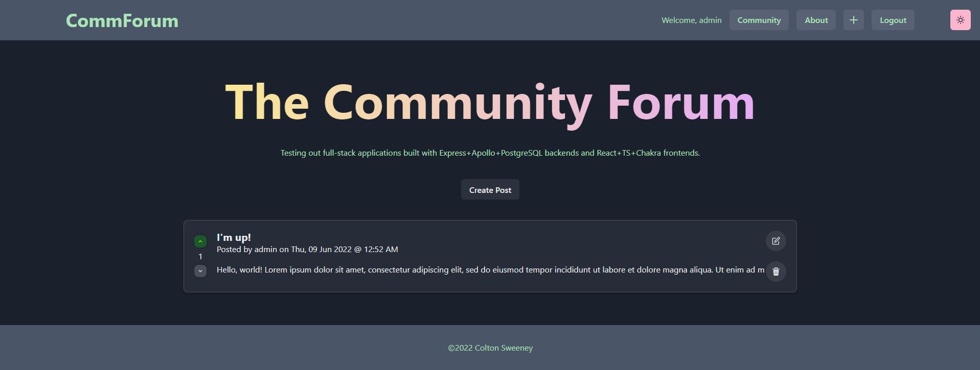 Community Forum- Featured Shot