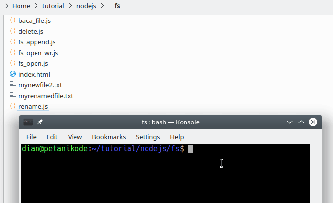 Delete files with nodejs