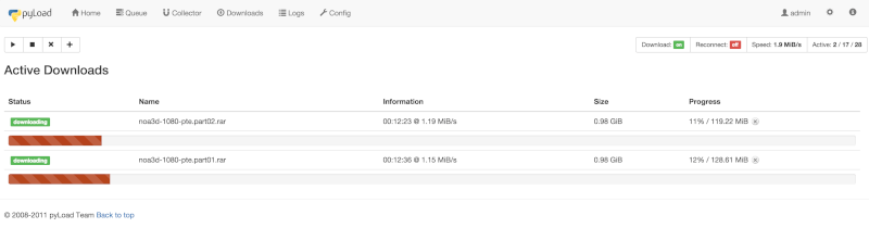 PyLoad di Linux