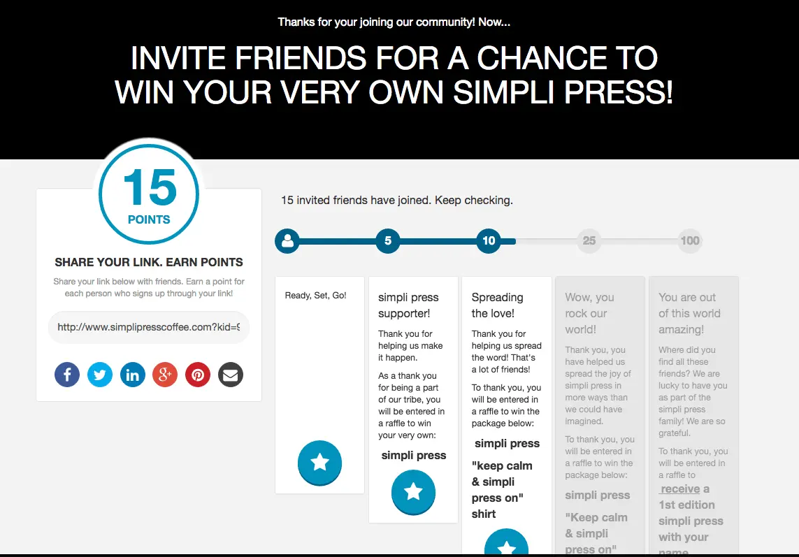 Simpli Press goes from idea to crowdfunded with a referral contest.