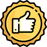 recommendation thumbs up badge