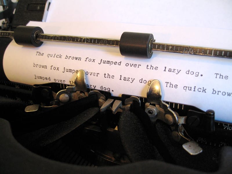 A typewriter 