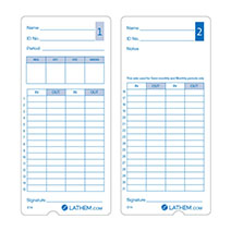 Lathem Weekly Time Cards For Lathem Model 2121/Side-Print Time Double-Sided 