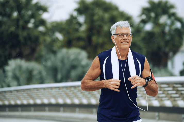 baby boomer jogging