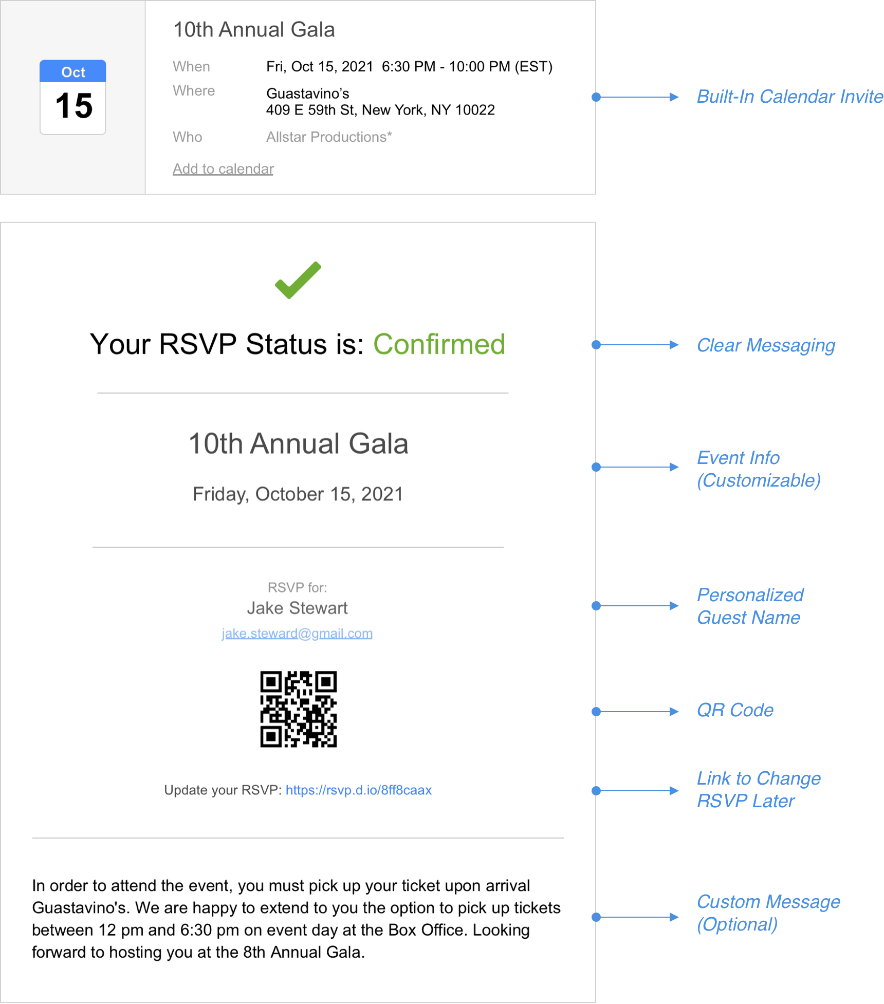 Send Branded Email Invites with Personalized RSVPs